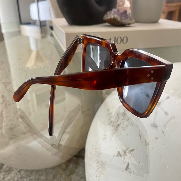 CELINE PARIS CL40055I 53V HAVANA/BLUE LENS AUTHENTIC SUNGLASSES 55-18 - Picture 8 of 10